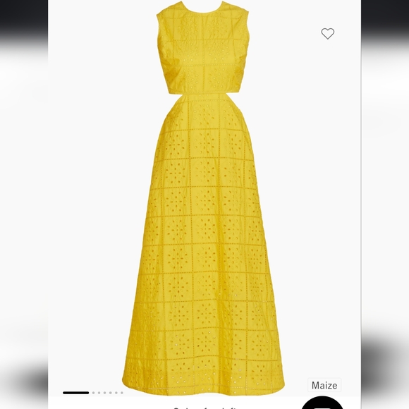 Ganni Broderie Anglaise Cotton Midi-Dress - Picture 2 of 6